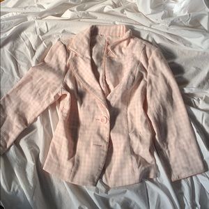 Clueless style pink plaid jacket